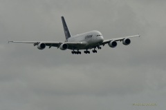 A380 - erste Landung auf Flughafen Muenchen nach Corona