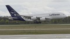 A380 - erste Landung auf Flughafen Muenchen nach Corona