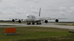 A380 - erste Landung auf Flughafen Muenchen nach Corona