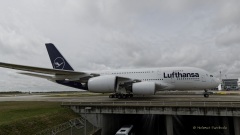 A380 - erste Landung auf Flughafen Muenchen nach Corona