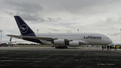 A380 - erste Landung auf Flughafen Muenchen nach Corona