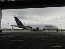 A380 - erste Landung auf Flughafen Muenchen nach Corona