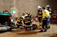 Feuerwehr Übung im Tunnel Aubing 2021