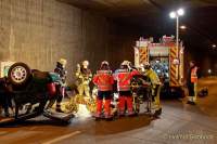 Feuerwehr Übung im Tunnel Aubing 2021