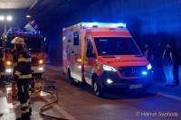 Feuerwehr Übung im Tunnel Aubing 2021