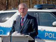 Bayerns Innenminister Joachim Herrmann startet Lkw-Konvoi mit EDV und Büroausstattung der Bayerischen Polizei