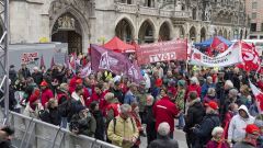 Maikundgebung München 2023 auf Marienplatz