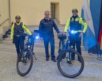 Verbesserte Ausstattung der Polizei Fahrradstaffel