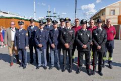 Wiesn 2023 Vorstellung italienische_Polizisten und Berufsfeuerwehrleute