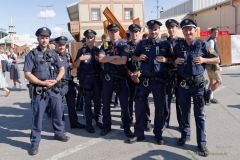 Wiesn 2023 Vorstellung italienische_Polizisten und Berufsfeuerwehrleute